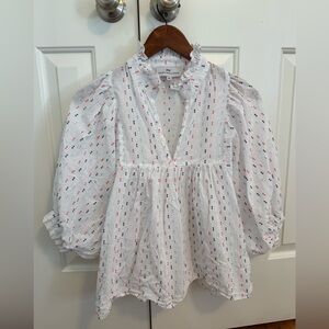 Never A Wallflower High Neck Confetti Swiss Dot Top Size Medium